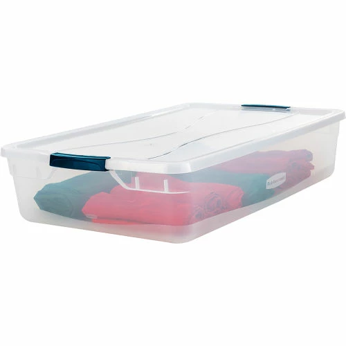 Flash Sale ⭐ Rubbermaid® Cleverstore™ Clear Latching Storage Tote w/Lid 41 Quart 29"Lx17-3/4"Wx6-1/8"H - Pkg Qty 6 ✨ 2 Flash Sale ⭐ Rubbermaid® Cleverstore™ Clear Latching Storage Tote w/Lid 41 Quart 29"Lx17-3/4"Wx6-1/8"H - Pkg Qty 6 ✨ - Image 2