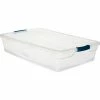 Flash Sale ⭐ Rubbermaid® Cleverstore™ Clear Latching Storage Tote w/Lid 41 Quart 29"Lx17-3/4"Wx6-1/8"H - Pkg Qty 6 ✨