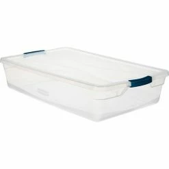 Flash Sale ⭐ Rubbermaid® Cleverstore™ Clear Latching Storage Tote w/Lid 41 Quart 29"Lx17-3/4"Wx6-1/8"H - Pkg Qty 6 ✨
