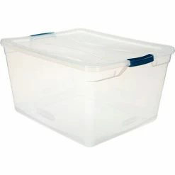 Top 10 👍 Rubbermaid® Cleverstore™ Clear Latching Storage Tote w/Lid 71 Quart 23-1/2x18-5/8x12-1/4 - Pkg Qty 4 ⭐