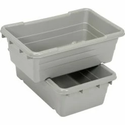 New 😍 Buckhorn Cross Stack Jumbo Lug 34305GRAY - 25"L x 16"W x 8-1/2"H Gray - Pkg Qty 6 🤩