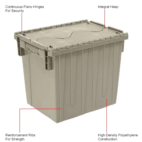 Deals ๐ Global Industrial Plastic Attached Lid Shipping & Storage Container DC1813-15 18x13x15 Gray โ 10 Deals ๐ Global Industrial Plastic Attached Lid Shipping & Storage Container DC1813-15 18x13x15 Gray โ - Image 10