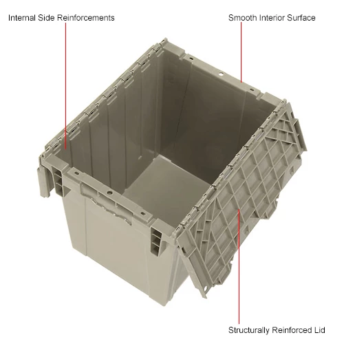 Deals ๐ Global Industrial Plastic Attached Lid Shipping & Storage Container DC1813-15 18x13x15 Gray โ 12 Deals ๐ Global Industrial Plastic Attached Lid Shipping & Storage Container DC1813-15 18x13x15 Gray โ - Image 12