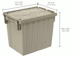 Deals ๐ Global Industrial Plastic Attached Lid Shipping & Storage Container DC1813-15 18x13x15 Gray โ 30 Deals ๐ Global Industrial Plastic Attached Lid Shipping & Storage Container DC1813-15 18x13x15 Gray โ -Containers shop 270281GYIN dim