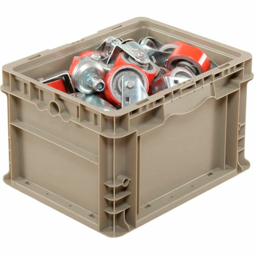 Best Pirce 🎁 Global Industrial Stackable Straight Wall Container, Solid, 12"Lx15"Wx9"H, Gray 👍 2 Best Pirce 🎁 Global Industrial Stackable Straight Wall Container, Solid, 12"Lx15"Wx9"H, Gray 👍 - Image 2