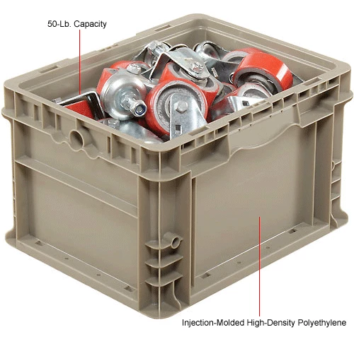 Best Pirce 🎁 Global Industrial Stackable Straight Wall Container, Solid, 12"Lx15"Wx9"H, Gray 👍 10 Best Pirce 🎁 Global Industrial Stackable Straight Wall Container, Solid, 12"Lx15"Wx9"H, Gray 👍 - Image 10