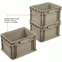 Best Pirce 🎁 Global Industrial Stackable Straight Wall Container, Solid, 12"Lx15"Wx9"H, Gray 👍 29 Best Pirce 🎁 Global Industrial Stackable Straight Wall Container, Solid, 12"Lx15"Wx9"H, Gray 👍 -Containers shop 270287 5wco