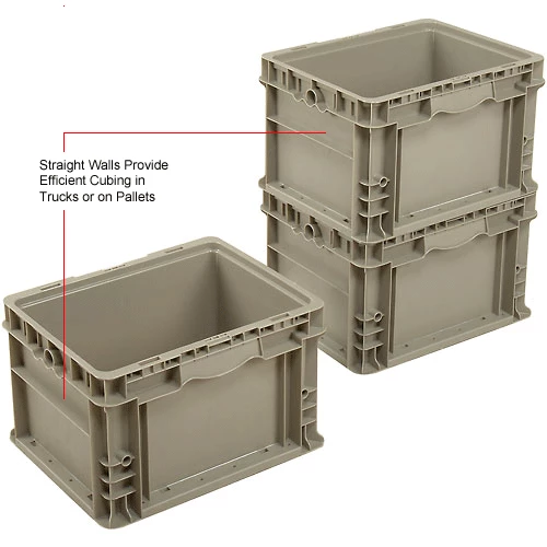 Best Pirce 🎁 Global Industrial Stackable Straight Wall Container, Solid, 12"Lx15"Wx9"H, Gray 👍 14 Best Pirce 🎁 Global Industrial Stackable Straight Wall Container, Solid, 12"Lx15"Wx9"H, Gray 👍 - Image 14