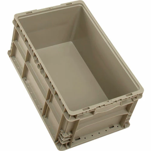 Discount 😀 Global Industrial Stackable Straight Wall Container, Solid, 24"Lx15"Wx11"H, Gray 💯 3 Discount 😀 Global Industrial Stackable Straight Wall Container, Solid, 24"Lx15"Wx11"H, Gray 💯 - Image 3