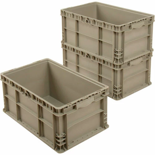 Discount 😀 Global Industrial Stackable Straight Wall Container, Solid, 24"Lx15"Wx11"H, Gray 💯 5 Discount 😀 Global Industrial Stackable Straight Wall Container, Solid, 24"Lx15"Wx11"H, Gray 💯 - Image 5