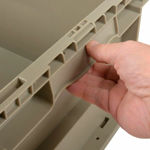 Discount 😀 Global Industrial Stackable Straight Wall Container, Solid, 24"Lx15"Wx11"H, Gray 💯 7 Discount 😀 Global Industrial Stackable Straight Wall Container, Solid, 24"Lx15"Wx11"H, Gray 💯 - Image 7