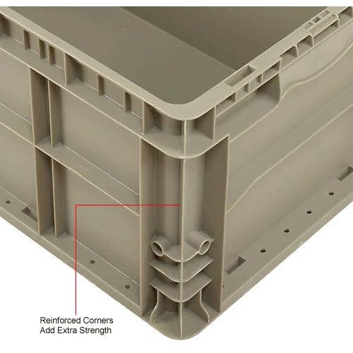 Discount 😀 Global Industrial Stackable Straight Wall Container, Solid, 24"Lx15"Wx11"H, Gray 💯 12 Discount 😀 Global Industrial Stackable Straight Wall Container, Solid, 24"Lx15"Wx11"H, Gray 💯 - Image 12