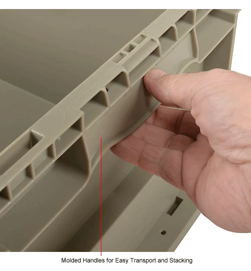 Discount 😀 Global Industrial Stackable Straight Wall Container, Solid, 24"Lx15"Wx11"H, Gray 💯 13 Discount 😀 Global Industrial Stackable Straight Wall Container, Solid, 24"Lx15"Wx11"H, Gray 💯 - Image 13