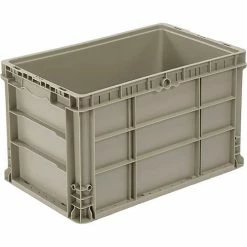 Promo 🛒 Global Industrial™ Stackable Straight Wall Container, Solid, 24"Lx15"Wx14"H, Gray ❤️