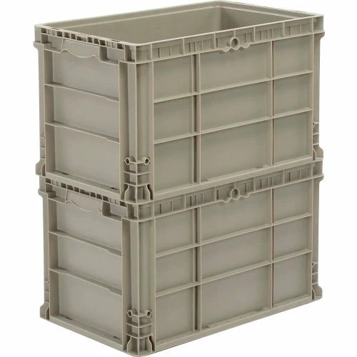 Promo 🛒 Global Industrial Stackable Straight Wall Container, Solid, 24"Lx15"Wx14"H, Gray ❤️ 4 Promo 🛒 Global Industrial Stackable Straight Wall Container, Solid, 24"Lx15"Wx14"H, Gray ❤️ - Image 4
