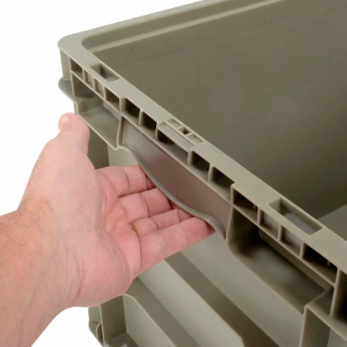 Promo 🛒 Global Industrial Stackable Straight Wall Container, Solid, 24"Lx15"Wx14"H, Gray ❤️ 6 Promo 🛒 Global Industrial Stackable Straight Wall Container, Solid, 24"Lx15"Wx14"H, Gray ❤️ - Image 6