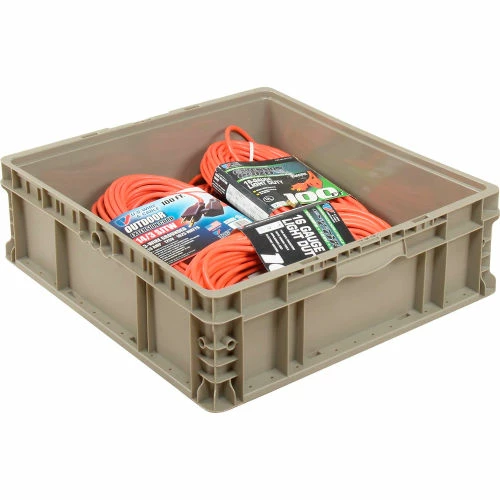 Cheapest ๐ Global Industrial Stackable Straight Wall Container, Solid, 24"Lx22"Wx7"H, Gray ๐งจ 2 Cheapest ๐ Global Industrial Stackable Straight Wall Container, Solid, 24"Lx22"Wx7"H, Gray ๐งจ - Image 2