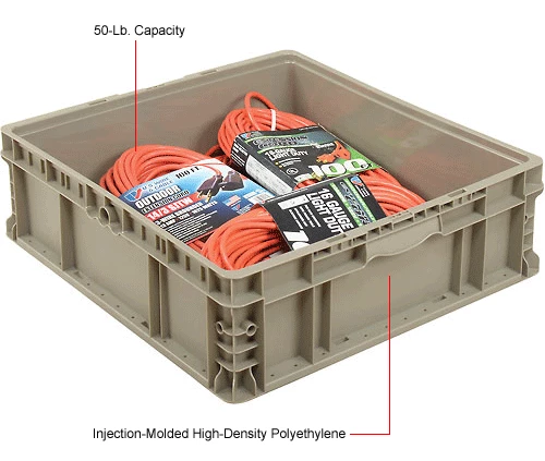 Cheapest ๐ Global Industrial Stackable Straight Wall Container, Solid, 24"Lx22"Wx7"H, Gray ๐งจ 9 Cheapest ๐ Global Industrial Stackable Straight Wall Container, Solid, 24"Lx22"Wx7"H, Gray ๐งจ - Image 9