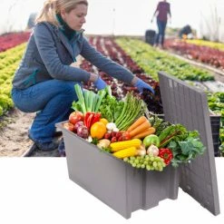 Discount 🛒 Global Industrial™ Stack and Nest Storage Container SNT200 No Lid 19-1/2 x 13-1/2 x 8, Gray - Pkg Qty 6 👍 -Containers shop 274311GYC 18