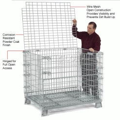 Deals 🛒 Global Industrial™ 32 X 20 Folding Wire Container Accessory Lid-Hinged ✨ -Containers shop 275975 1wco