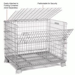 Wholesale ❤️ Global Industrial 32 X 40 Folding Wire Container Accessory Lid-Hinged ✔️ 14 Wholesale ❤️ Global Industrial 32 X 40 Folding Wire Container Accessory Lid-Hinged ✔️ -Containers shop 275975 2wco 2