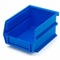 New ✔️ LocBin™ 4-1/8"L x 5-3/8"W x 3"H Blue Stacking, Hanging, Interlocking Polypropylene Bins, 6 CT ⭐