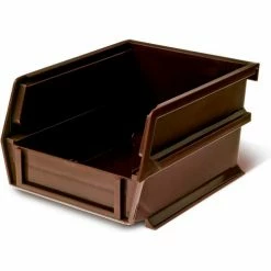 Best Sale ⌛ LocBin™ 4-1/8"L x 5-3/8"W x 3"H Brown Stacking, Hanging, Interlocking Polypropylene Bins, 6 CT 🔔 -Containers shop 3 210BR