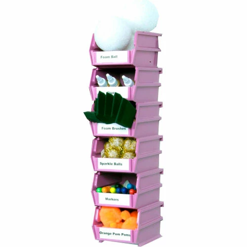 Cheap ✔️ LocBin™ 4-1/8"L x 5-3/8"W x 3"H Orchid Stacking, Hanging, Interlocking Polypropylene Bins,6 CT 👏 4 Cheap ✔️ LocBin™ 4-1/8"L x 5-3/8"W x 3"H Orchid Stacking, Hanging, Interlocking Polypropylene Bins,6 CT 👏 - Image 4