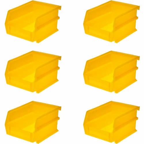 Best Sale 😉 LocBin™ 4-1/8"L x 5-3/8"W x 3"H Yellow Stacking, Hanging, Interlocking Polypropylene Bins,6 CT 👍 2 Best Sale 😉 LocBin™ 4-1/8"L x 5-3/8"W x 3"H Yellow Stacking, Hanging, Interlocking Polypropylene Bins,6 CT 👍 - Image 2
