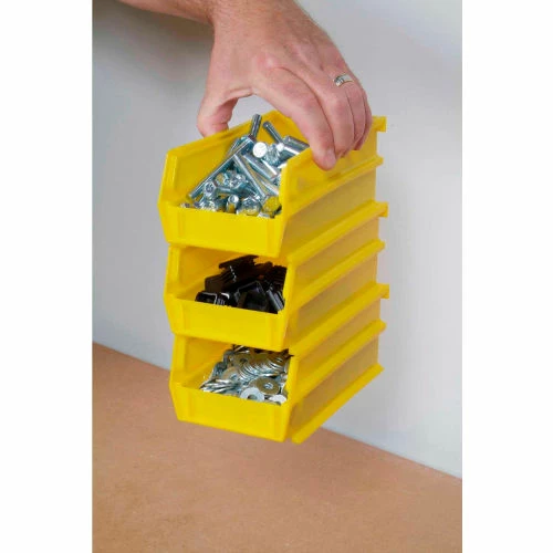 Best Sale 😉 LocBin™ 4-1/8"L x 5-3/8"W x 3"H Yellow Stacking, Hanging, Interlocking Polypropylene Bins,6 CT 👍 5 Best Sale 😉 LocBin™ 4-1/8"L x 5-3/8"W x 3"H Yellow Stacking, Hanging, Interlocking Polypropylene Bins,6 CT 👍 - Image 5
