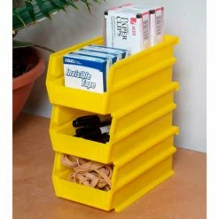 Best Sale 😉 LocBin™ 4-1/8"L x 5-3/8"W x 3"H Yellow Stacking, Hanging, Interlocking Polypropylene Bins,6 CT 👍 10 Best Sale 😉 LocBin™ 4-1/8"L x 5-3/8"W x 3"H Yellow Stacking, Hanging, Interlocking Polypropylene Bins,6 CT 👍 -Containers shop 3 210Y 6 inuse 1200p