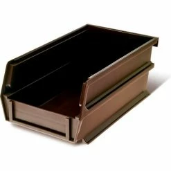 Outlet 🧨 LocBin™ 4-1/8"L x 7-3/8"W x 3"H Brown Stacking, Hanging, Interlocking Polypropylene Bins, 6 CT ⭐ -Containers shop 3 220BR