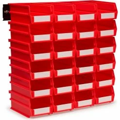 Top 10 🛒 Triton Products LocBin Wall Storage, 3-220RWS, W/Rails, Medium, Red (26 pc) 🔥