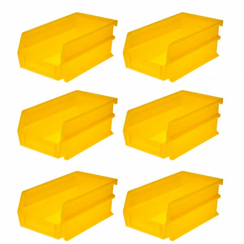 Wholesale 🔥 LocBin™ 4-1/8"L x 7-3/8"W x 3"H Yellow Stacking, Hanging, Interlocking Polypropylene Bins,6 CT 🥰 2 Wholesale 🔥 LocBin™ 4-1/8"L x 7-3/8"W x 3"H Yellow Stacking, Hanging, Interlocking Polypropylene Bins,6 CT 🥰 - Image 2
