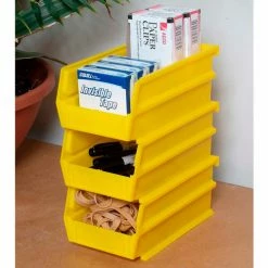 Wholesale 🔥 LocBin™ 4-1/8"L x 7-3/8"W x 3"H Yellow Stacking, Hanging, Interlocking Polypropylene Bins,6 CT 🥰 10 Wholesale 🔥 LocBin™ 4-1/8"L x 7-3/8"W x 3"H Yellow Stacking, Hanging, Interlocking Polypropylene Bins,6 CT 🥰 -Containers shop 3 220Y 6 inuse 1200p