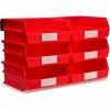 Brand new 🌟 Triton Products LocBin Wall Storage, 3-235RWS, W/Rails, Large, Red (8 pc) 🎁