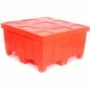 Hot Sale 🛒 Forkliftable Bulk Shipping Container with Lid - 44"L x 44"W x 23"H, Red 💯
