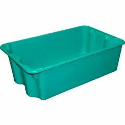 Cheap 🎁 MFG Tray Molded Fiberglass Nest and Stack Tote 780508 - 24-1/4" x 14-3/4" x 8" Green - Pkg Qty 10 🎁