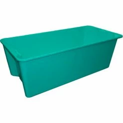 Outlet 👍 MFG Tray Molded Fiberglass Nest and Stack Tote 780008 with Wire - 42-1/2" x 20" x 14-1/4", Green 🥰