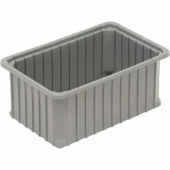 Budget ๐ฅฐ Dandux Dividable Stackable Plastic Box 50P0112080 - 16"L x 11"W x 8"H, Gray ๐