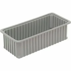 New ๐ Dandux Dividable Stackable Plastic Box 50P0224060 - 24"L x 11"W x 6"H, Gray ๐