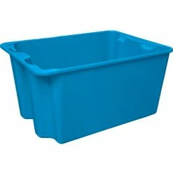 Budget 😍 MFG Tray Molded Fiberglass Toteline Nest and Stack Tote 780708 - 27-1'2" x 20" x 14-1/8", Blue - Pkg Qty 5 💯