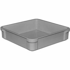 Budget 👍 MFG Tray Molded Fiberglass Toteline Stacking Tote 825008 - 14-3/8"L x 14-3/8"W x 3-1/2"H, Gray 🌟