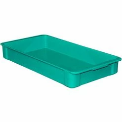Discount 👍 MFG Tray Molded Fiberglass Toteline Stacking Tote 808208 - 22-3/8"L x 12"W x 3-1/8"H, Green 🛒