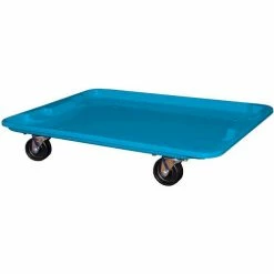 Best Sale 😀 MFG Tray Molded Fiberglass Toteline Dolly 780738 for 27-1/2 " x 20" x 14-1/8" Tote, Blue 🛒