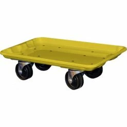 Hot Sale 🛒 MFG Tray Molded Fiberglass Toteline Dolly 780238 for 17-7/8" x10"-5/8" x 5" Tote, Yellow 🤩