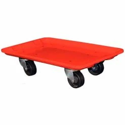 Promo 😀 MFG Tray Molded Fiberglass Toteline Dolly 780438 for 20-1/2" x 12-7/8" x 8" Tote, Red 🛒
