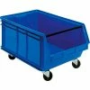 Best Pirce 🎉 Quantum Storage Systems Quantum Mobile Magnum Plastic Stacking Bin, 16-1/2"W x 18"D x 11"H, Blue - Pkg Qty 3 😍