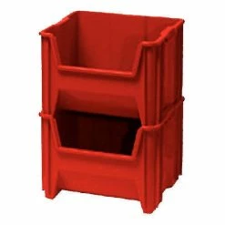 Best Sale ✨ Quantum Storage Systems Quantum Giant Hopper Bin, 16-1/2"W x 17-1/2"D x 12-1/2"H, Red - Pkg Qty 2 🌟