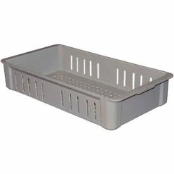Best deal 🔥 MFG Tray Molded Fiberglass Toteline Stacking Wash Box 808448 - 23-3/8"L x 12"W x 4-3/8"H, Gray 🎉